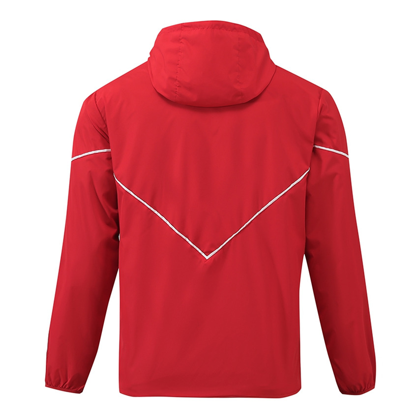24-25 Arsenal Mens Red Windbreaker Jacket