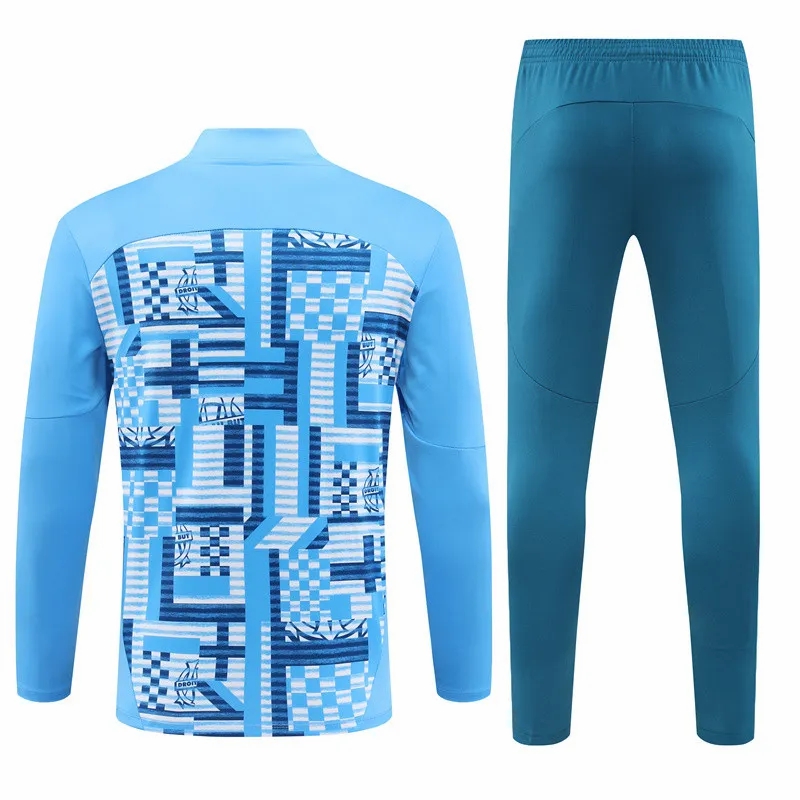24-25 Olympique Marseille Mens Blue Training Technical Tracksuit